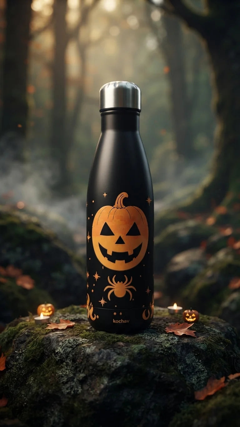 Halloween Pumpkin Stainless Steel Water Bottle Custom Printed Insulated Drink Bottle for Gifts and Events