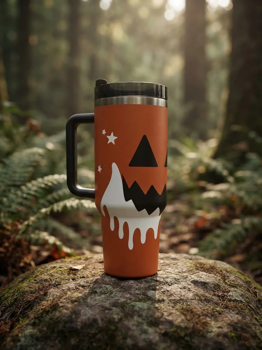 Kochav Halloween Pumpkin Stainless Steel Travel Mug Portable Insulated Drink Bottle for Adults Outdoor Use