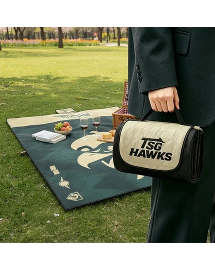 Three-Layer Portable Foldable Woven Printed Camping Mat, Waterproof Washable Picnic Blanket, 150x180cm, SG8B