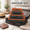 Travel Packing Cubes Set Square Foldable 420D Polyester Mesh Organizer with Zipper Case for Clothes Storage and Bag Use