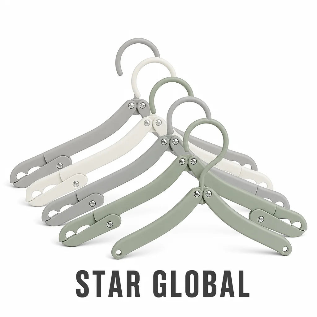 Modern PP+Aluminum Folding Travel Hanger Clothing Organizer for Living Room Durable Fabric Multifunctional Clothes Drying