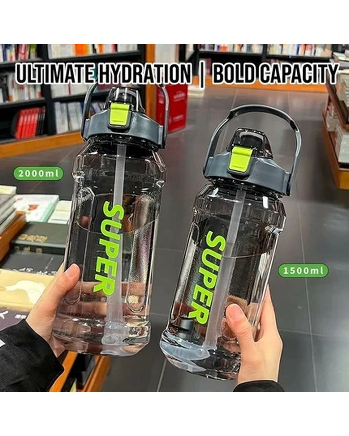 PC Material Outdoor Sports Water Bottle, Straw, Large Capacity Fitness Student Water Jug, Suitable for Summer Camping SG12
