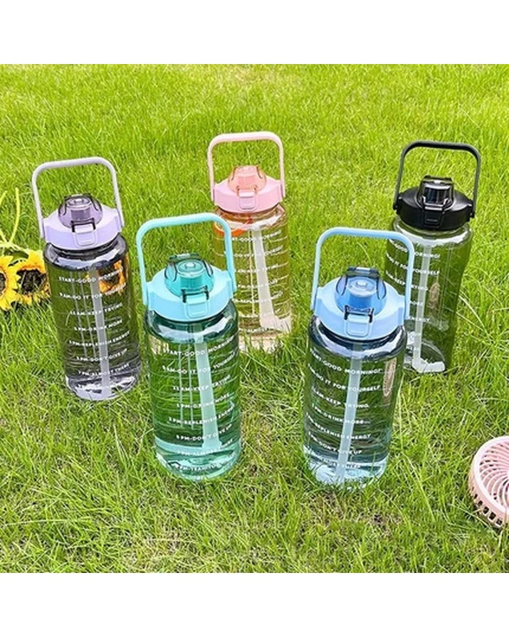 PC Material Outdoor Sports Water Bottle, Straw, Large Capacity Fitness Student Water Jug, Suitable for Summer Camping SG12