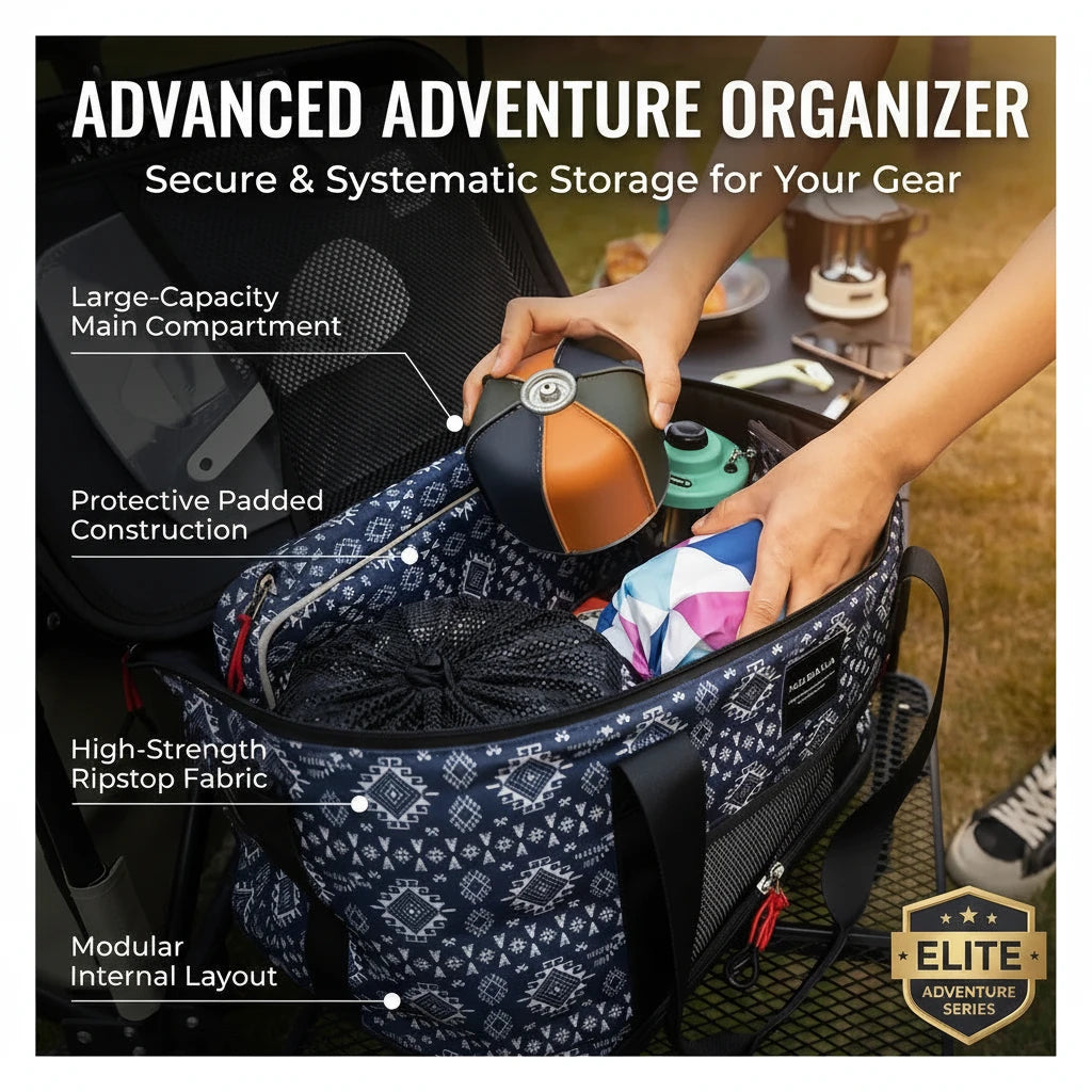 Outdoor Autumn Camping Kitchen Storage Bag 40L EVA Material Multi-function Self-driving Trip Car Folding Portable