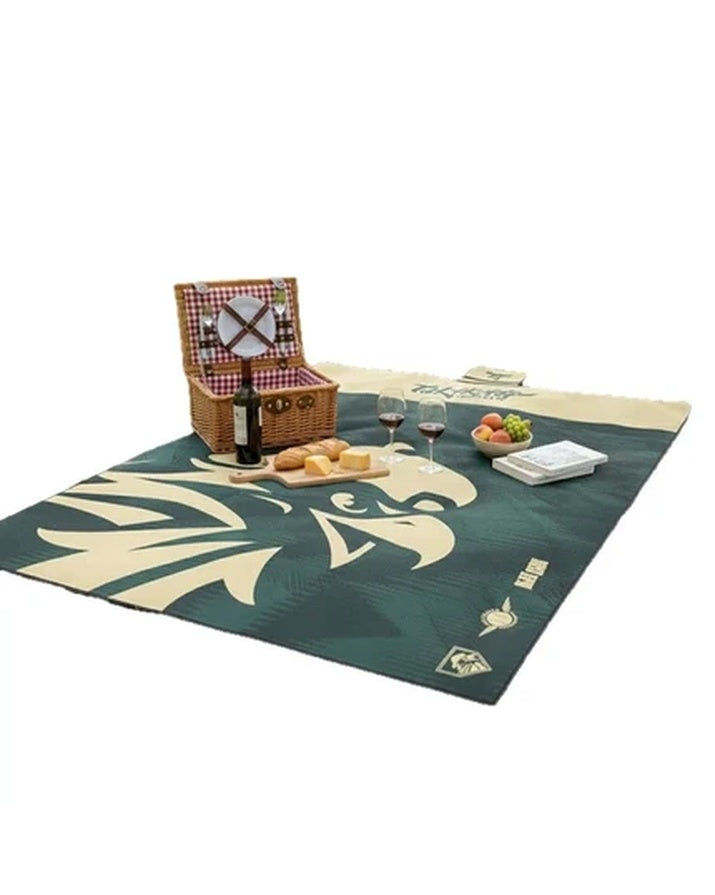 Three-Layer Portable Foldable Woven Printed Camping Mat, Waterproof Washable Picnic Blanket, 150x180cm, SG8B