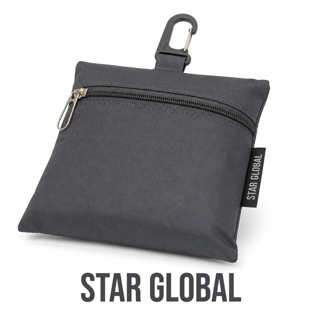 Wholesale Custom Foldable Reusable Tote Shopping Bag Black Shoulder Nylon Foldable Grocery Bag With Zipper
