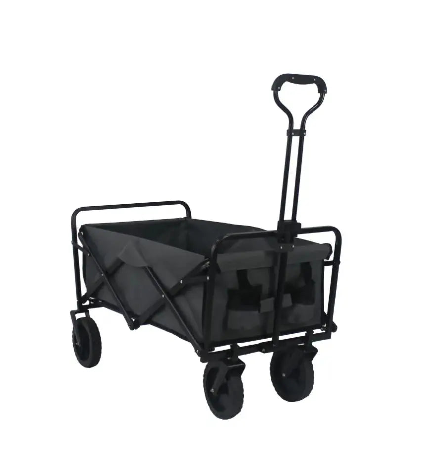 New Outdoor Aluminium Four-Wheel Folding Camp Shopping Cart Trolley Stall Small Push and Pull Truck