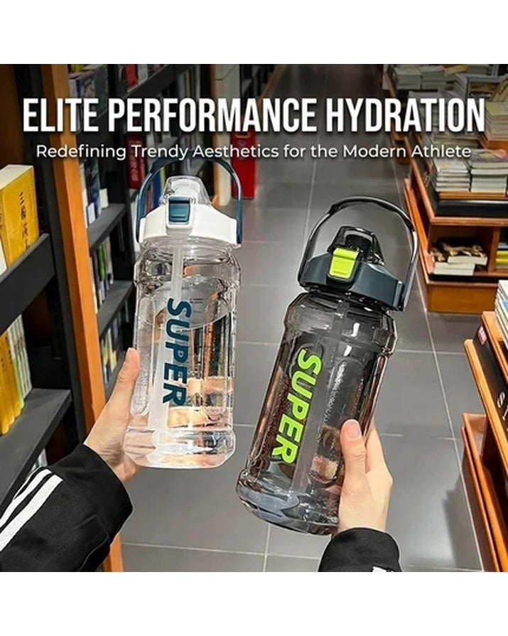 PC Material Outdoor Sports Water Bottle, Straw, Large Capacity Fitness Student Water Jug, Suitable for Summer Camping SG12