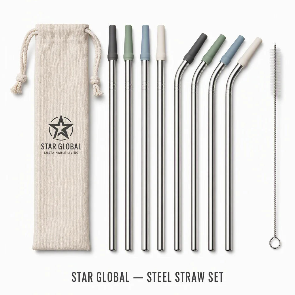 不鏽鋼環保吸管套裝 附矽膠吸嘴便攜收納袋 玫瑰金果汁吸管 SG52