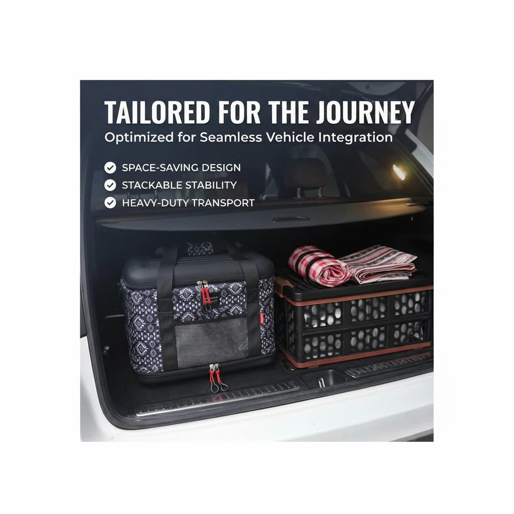 Outdoor Autumn Camping Kitchen Storage Bag 40L EVA Material Multi-function Self-driving Trip Car Folding Portable
